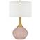 Color Plus Nickki Brass 30 1/2" Modern Glamour Pink Table Lamp