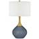 Color Plus Nickki Brass 30 1/2" Modern Granite Peak Gray Table Lamp