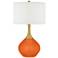 Color Plus Nickki Brass 30 1/2" Modern Invigorate Orange Table Lamp