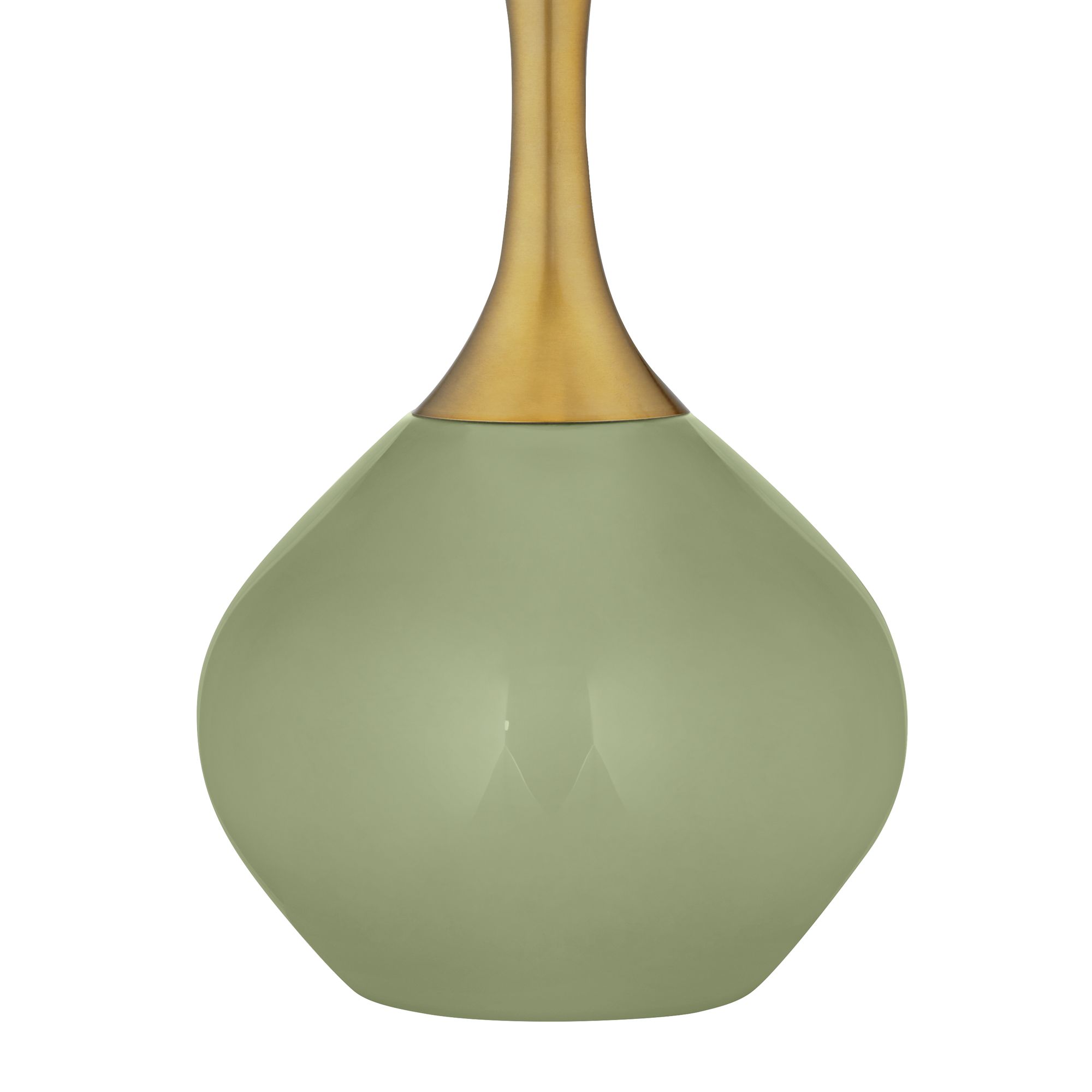 Image 4 Color Plus Nickki Brass 30 1/2" Modern Majolica Green Table Lamp more views