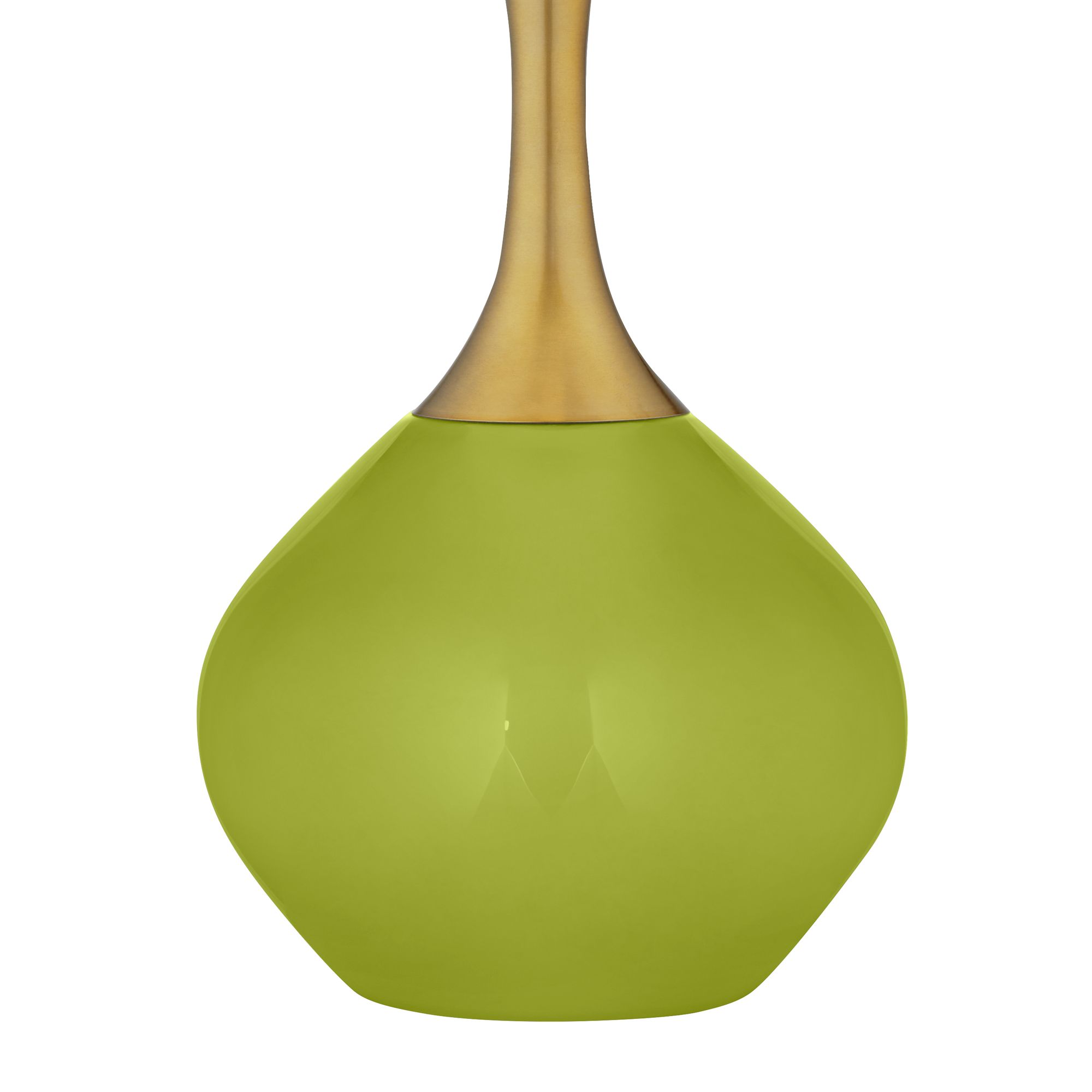 Image 4 Color Plus Nickki Brass 30 1/2" Modern Parakeet Green Table Lamp more views