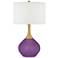 Color Plus Nickki Brass 30 1/2" Modern Passionate Purple Table Lamp