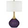 Color Plus Nickki Brass 30 1/2" Modern Quixotic Plum Purple Table Lamp