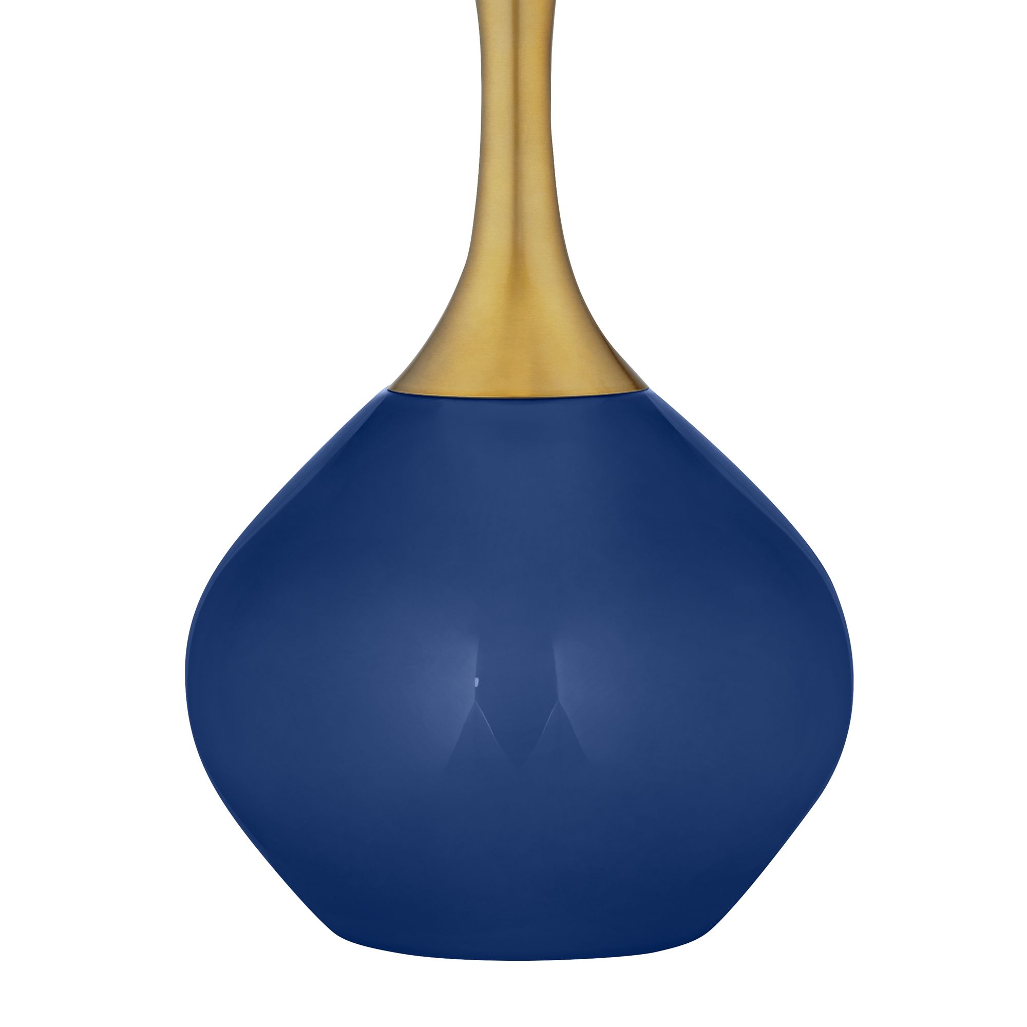 Image 4 Color Plus Nickki Brass 30 1/2" Monaco Blue Modern Table Lamp more views