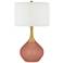 Color Plus Nickki Brass 30 1/2" Rojo Dust Red Table Lamp