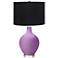 Color Plus Ovo 28 1/2" Black Shade African Violet Purple Table Lamp