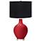 Color Plus Ovo 28 1/2" Black Shade and Ribbon Red Glass Table Lamp