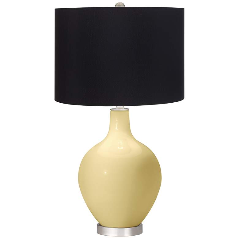 Image 1 Color Plus Ovo 28 1/2" Black Shade Butter Up Yellow Table Lamp