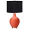 Color Plus Ovo 28 1/2" Black Shade Daring Orange Table Lamp