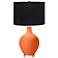 Color Plus Ovo 28 1/2" Black Shade Nectarine Orange Table Lamp