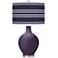 Color Plus Ovo 28 1/2" Bold Stripe Quixotic Plum Purple Table Lamp