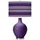 Color Plus Ovo 28 1/2" Bold Stripe Shade Acai Purple Table Lamp