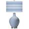 Color Plus Ovo 28 1/2" Bold Stripe Shade Blue Sky Table Lamp
