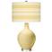 Color Plus Ovo 28 1/2" Bold Stripe Shade Butter Up Yellow Table Lamp