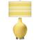 Color Plus Ovo 28 1/2" Bold Stripe Shade Daffodil Yellow Table Lamp