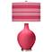 Color Plus Ovo 28 1/2" Bold Stripe Shade Eros Pink Table Lamp