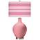 Color Plus Ovo 28 1/2" Bold Stripe Shade Haute Pink Table Lamp