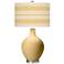 Color Plus Ovo 28 1/2" Bold Stripe Shade Humble Gold Table Lamp