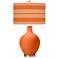 Color Plus Ovo 28 1/2" Bold Stripe Shade Invigorate Orange Table Lamp