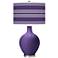 Color Plus Ovo 28 1/2" Bold Stripe Shade Izmir Purple Table Lamp