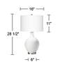 Thumbnail3 of Color Plus Ovo 28 1/2" Bold Stripe Shade Izmir Purple Table Lamp more views