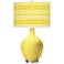 Color Plus Ovo 28 1/2" Bold Stripe Shade Lemon Twist Yellow Table Lamp