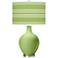 Color Plus Ovo 28 1/2" Bold Stripe Shade Lime Rickey Green Table Lamp
