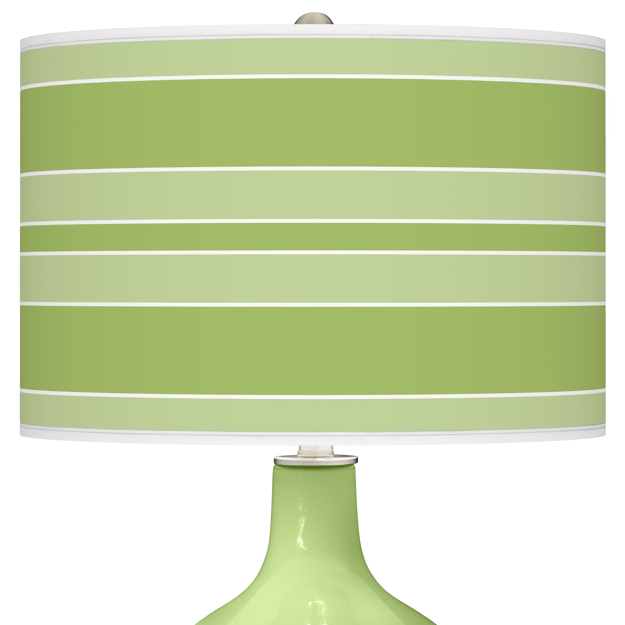 Image 2 Color Plus Ovo 28 1/2" Bold Stripe Shade Lime Rickey Green Table Lamp more views