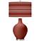 Color Plus Ovo 28 1/2" Bold Stripe Shade Madeira Red Table Lamp