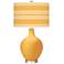 Color Plus Ovo 28 1/2" Bold Stripe Shade Marigold Yellow Table Lamp