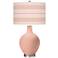 Color Plus Ovo 28 1/2" Bold Stripe Shade Mellow Coral Pink Table Lamp