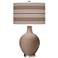 Color Plus Ovo 28 1/2" Bold Stripe Shade Mocha Brown Glass Table Lamp