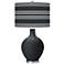 Color Plus ovo 28 1/2" Bold Stripe Shade Night Black Glass Table Lamp