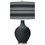 Color Plus ovo 28 1/2" Bold Stripe Shade Night Black Glass Table Lamp