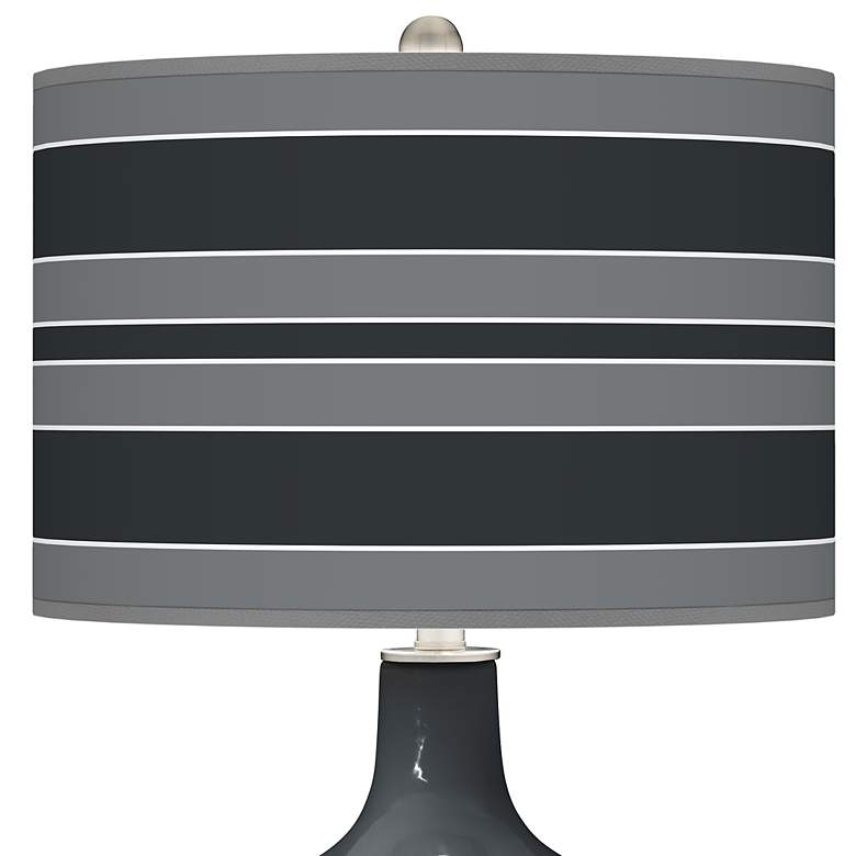 Image 2 Color Plus ovo 28 1/2" Bold Stripe Shade Night Black Glass Table Lamp more views