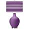 Color Plus Ovo 28 1/2" Bold Stripe Shade Passionate Purple Table Lamp