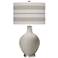 Color Plus Ovo 28 1/2" Bold Stripe Shade Requisite Gray Table Lamp