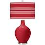 Color Plus Ovo 28 1/2" Bold Stripe Shade Ribbon Red Table Lamp