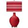 Color Plus Ovo 28 1/2" Bold Stripe Shade Ribbon Red Table Lamp