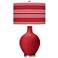 Color Plus Ovo 28 1/2" Bold Stripe Shade Ribbon Red Table Lamp