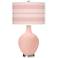 Color Plus Ovo 28 1/2" Bold Stripe Shade Rose Pink Table Lamp