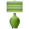 Color Plus Ovo 28 1/2" Bold Stripe Shade Rosemary Green Table Lamp