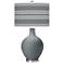 Color Plus Ovo 28 1/2" Bold Stripe Shade Software Gray Table Lamp