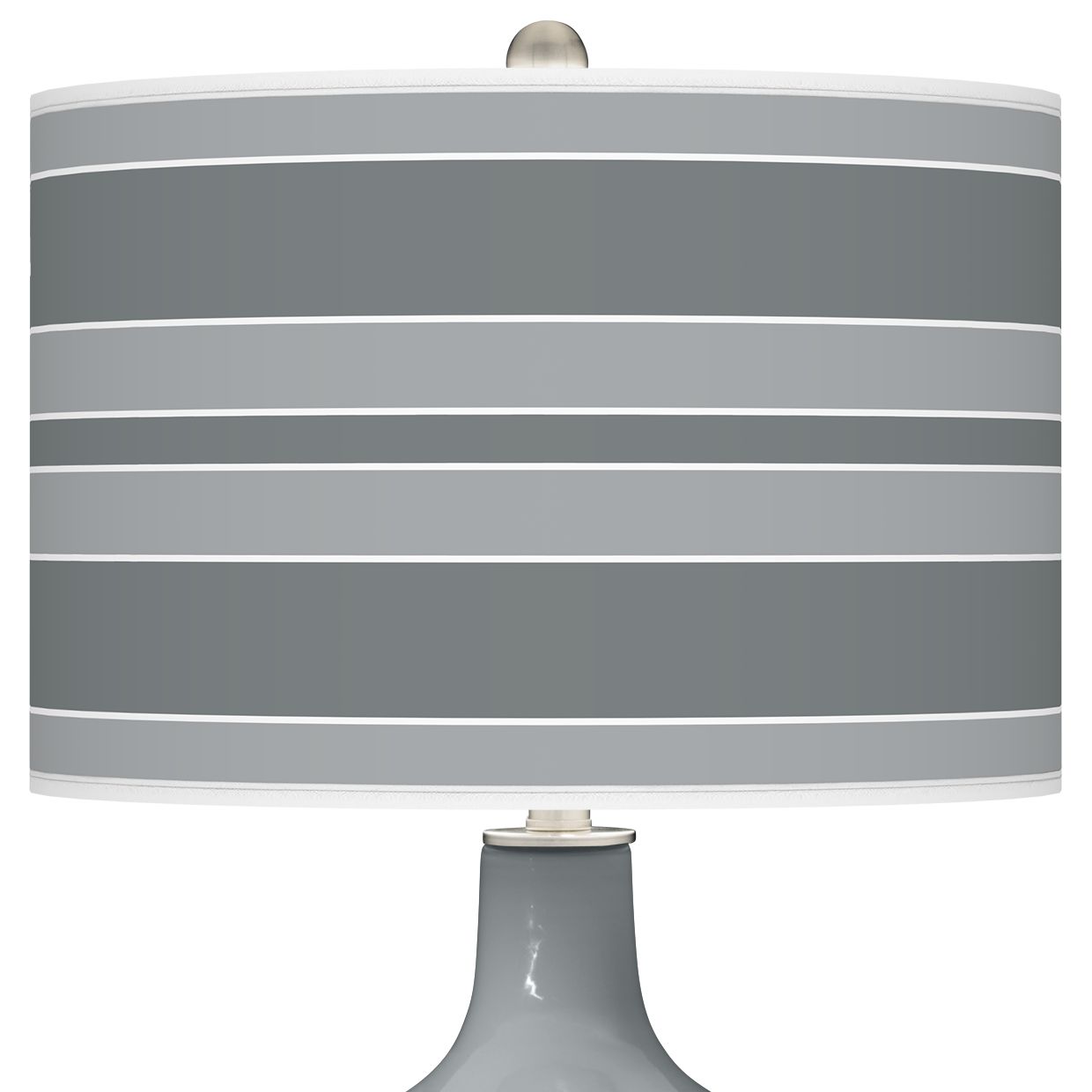 Image 2 Color Plus Ovo 28 1/2" Bold Stripe Shade Software Gray Table Lamp more views