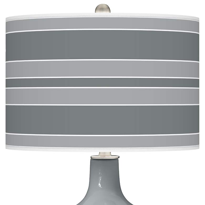 Image 2 Color Plus Ovo 28 1/2 inch Bold Stripe Shade Software Gray Table Lamp more views