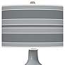 Color Plus Ovo 28 1/2" Bold Stripe Shade Software Gray Table Lamp