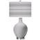 Color Plus Ovo 28 1/2" Bold Stripe Shade Swanky Gray Table Lamp