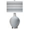 Color Plus Ovo 28 1/2" Bold Stripe Shade Uncertain Gray Table Lamp