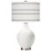 Color Plus Ovo 28 1/2" Bold Stripe Shade Winter White Table Lamp