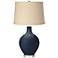 Color Plus Ovo 28 1/2" Burlap Shade Naval Blue Table Lamp